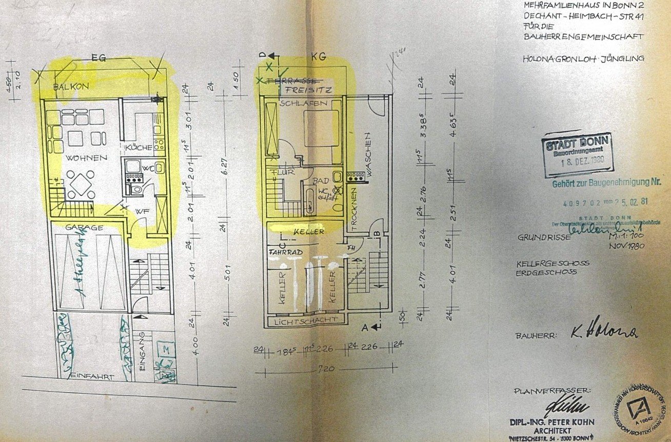 Grundriss Erd+Kellergeschoss